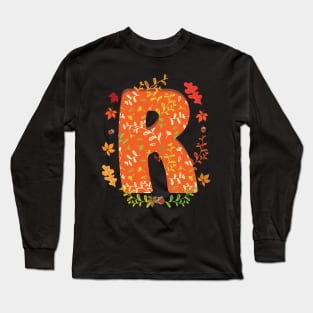 Letter R Monogram Long Sleeve T-Shirt